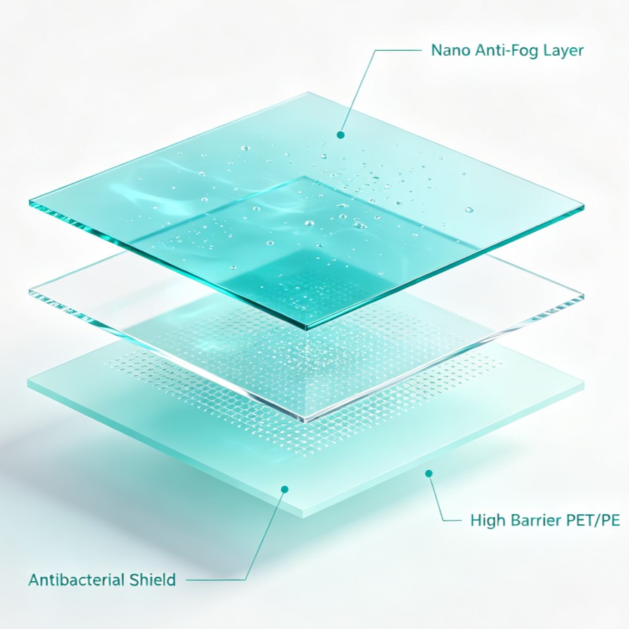 Nano Anti-Fog Plastic Film for Fresh Produce Packaging 4 Industrial Master Roll of Transparent Anti Fog Packaging Film Factory Supply-4
