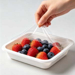 Easy-Peel Anti-Fog Lidding Film Smoothly Peeling Off Fresh Fruit Tray Rim